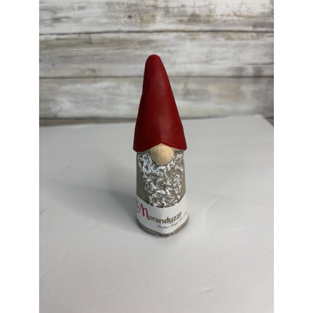Moranduzzo Xmas Clay Santa Hat Gnome Figure  Italy
